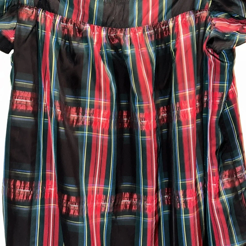 Vineyard Vines holiday tartan plaid girls dress XL‎ like new